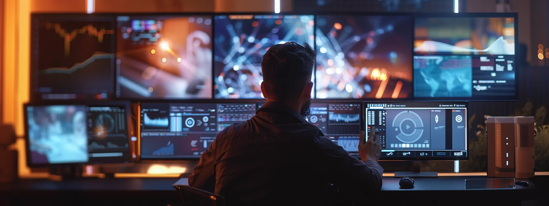 a dynamic digital workspace showcasing algorithms at work, personalizing content for enhanced user engagement.