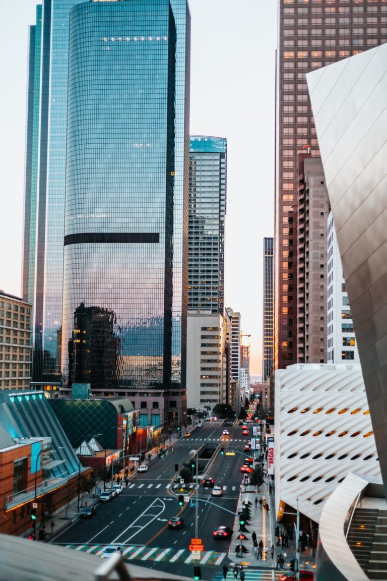 a city with tall buildings